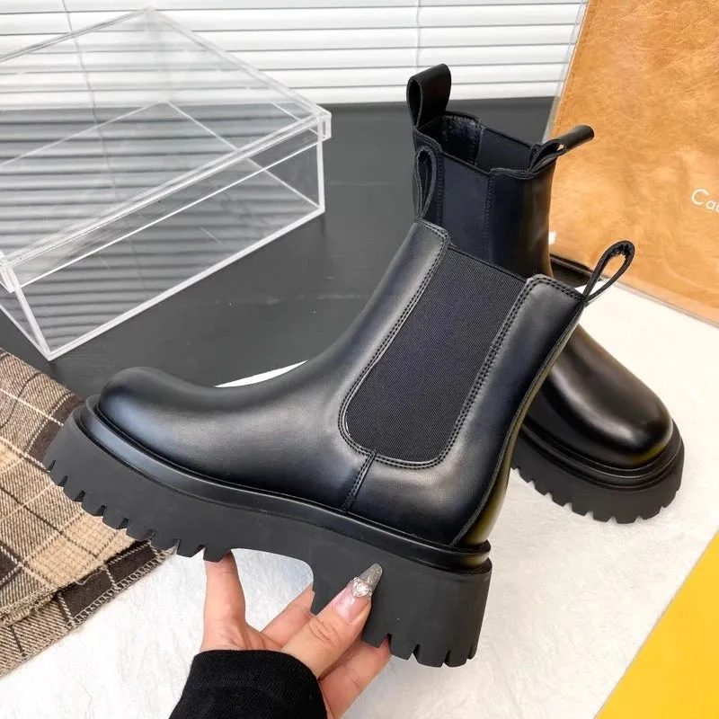 Sohiwoo New Thicken Winter Knight Boots Women Knee High Long Square Heel Boots Retro Thick Motorcycle Boots Black White Botas Mujer