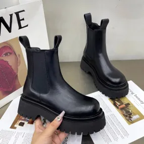 Sohiwoo New Thicken Winter Knight Boots Women Knee High Long Square Heel Boots Retro Thick Motorcycle Boots Black White Botas Mujer