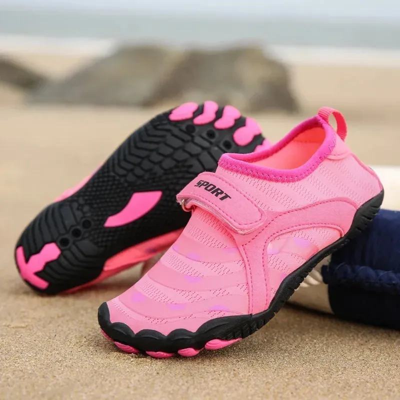Summer Kids Beach Barefoot Water Shoes - Aqua Swimming Shoes for Boys and Girls