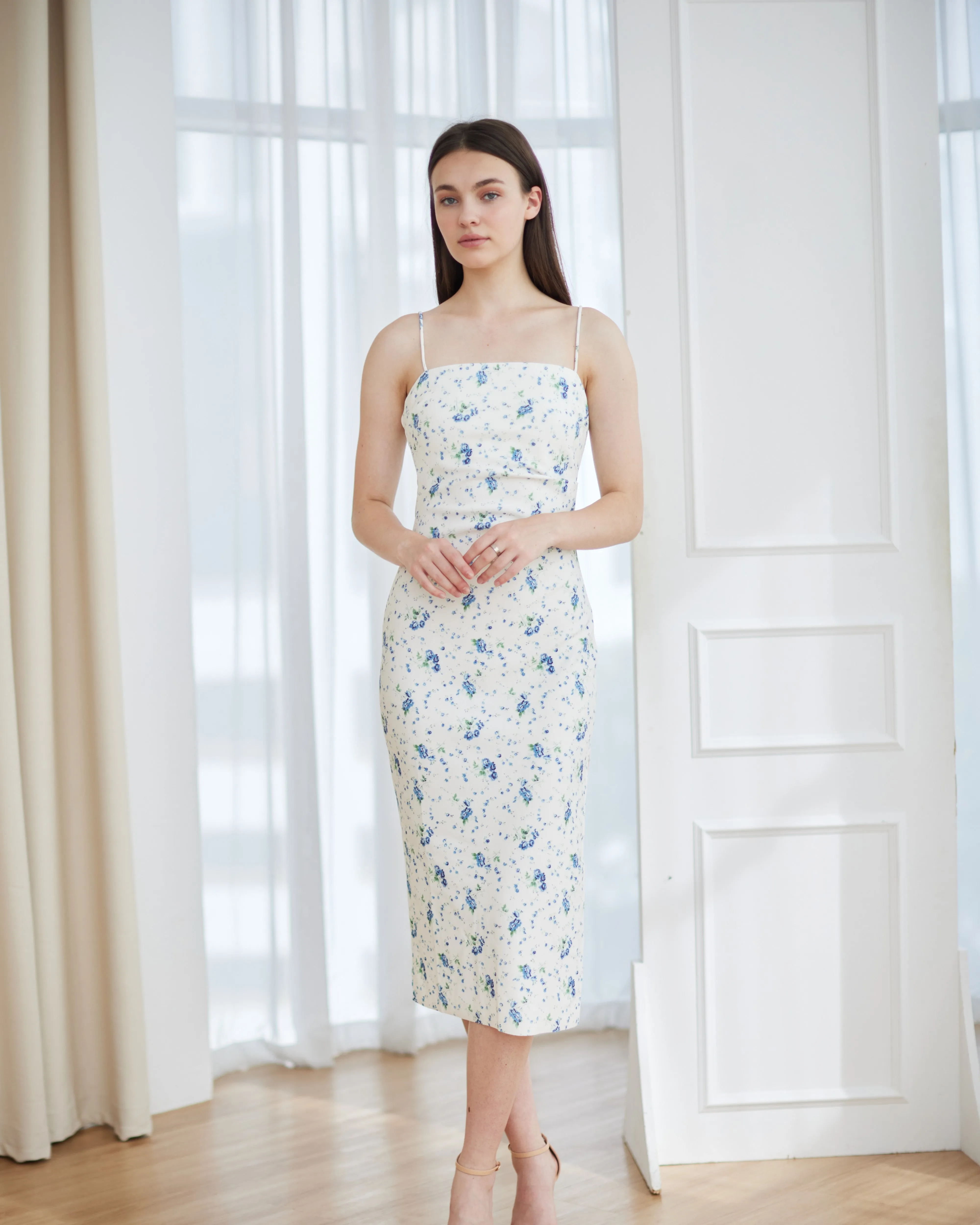 Tallulah Thin Strap Thigh Slit Dress