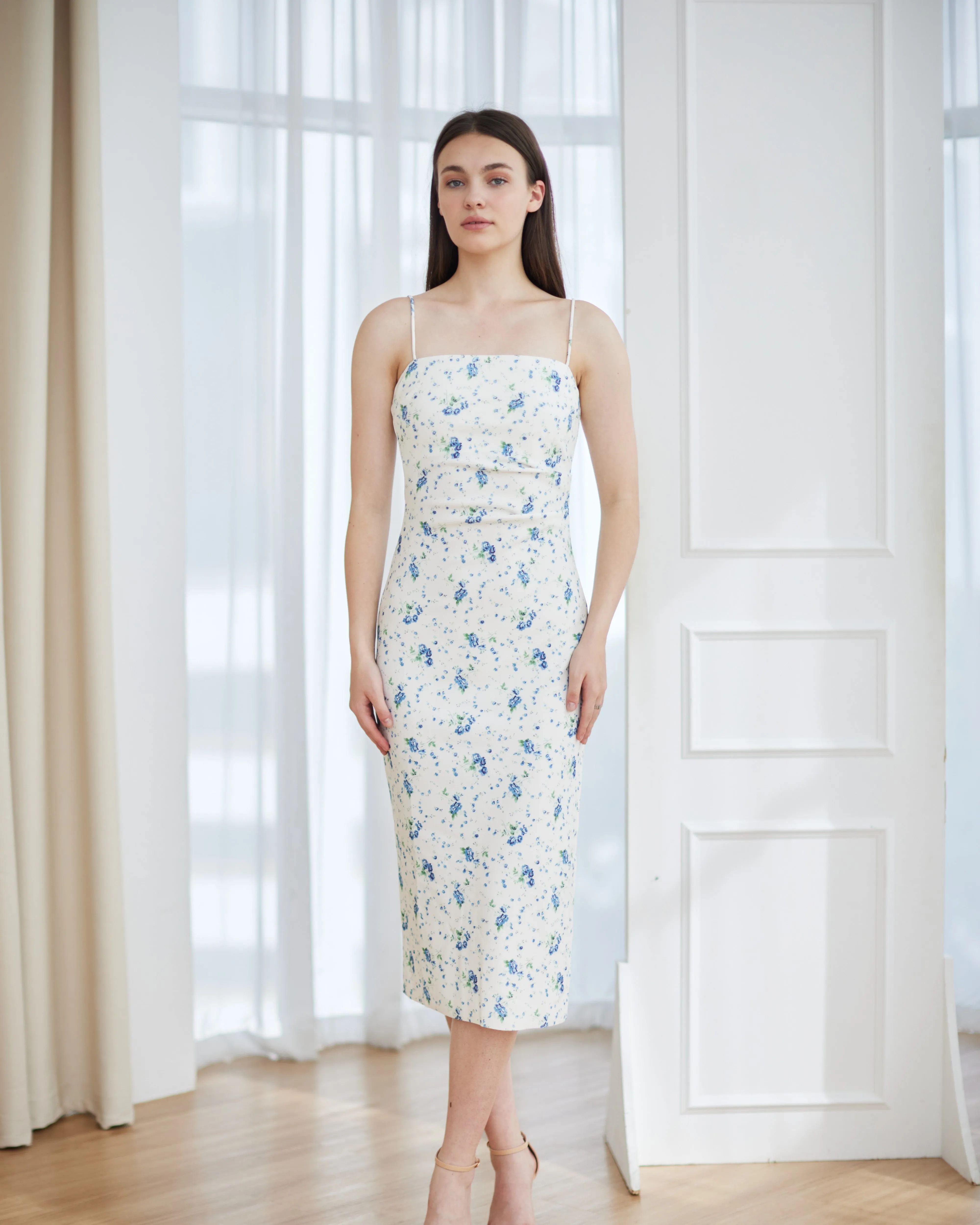 Tallulah Thin Strap Thigh Slit Dress
