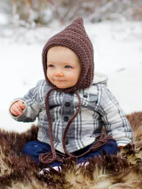 Taupe pixie elf hat