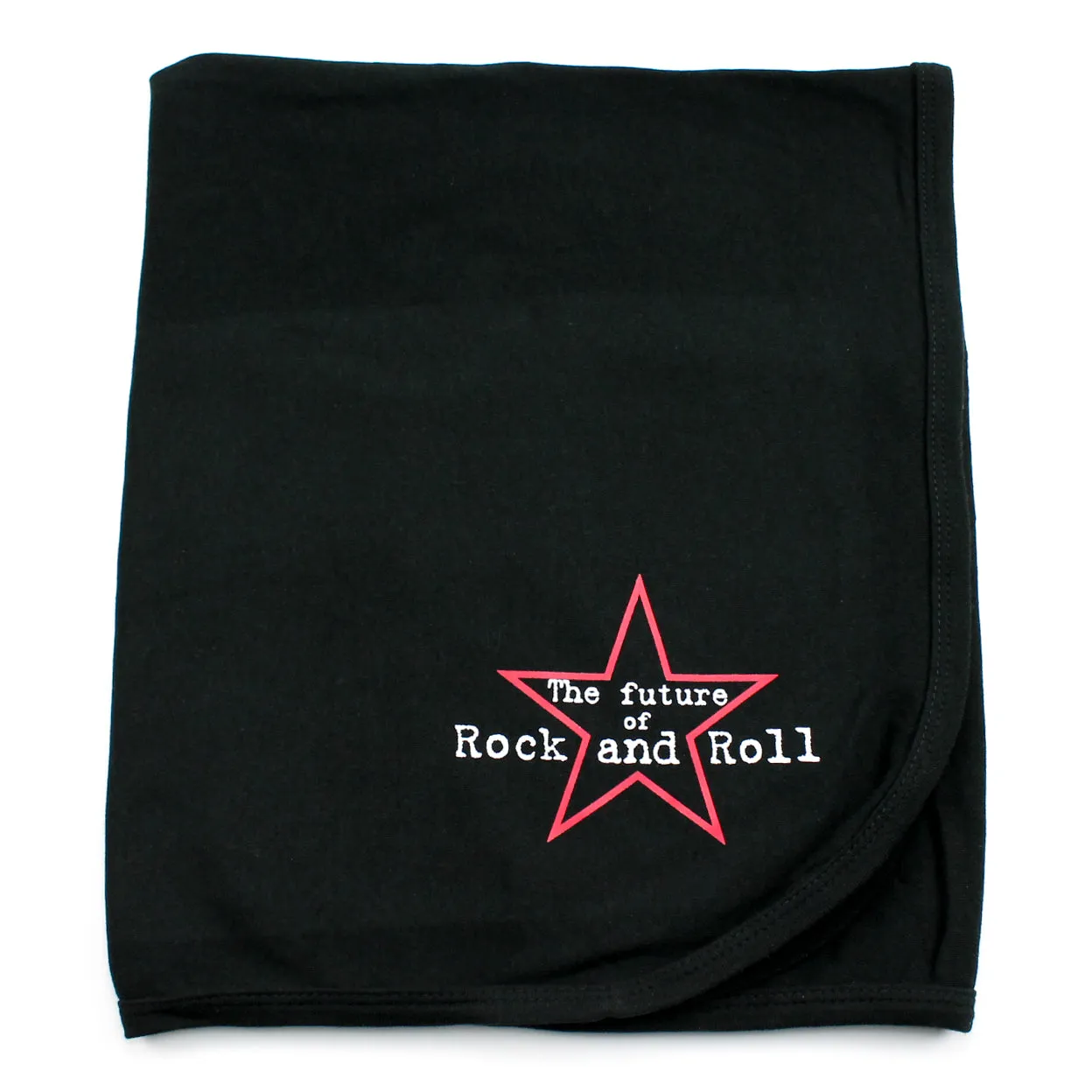 The Future of Rock Black Cotton Swaddling Receiving Blanket