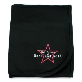 The Future of Rock Black Cotton Swaddling Receiving Blanket