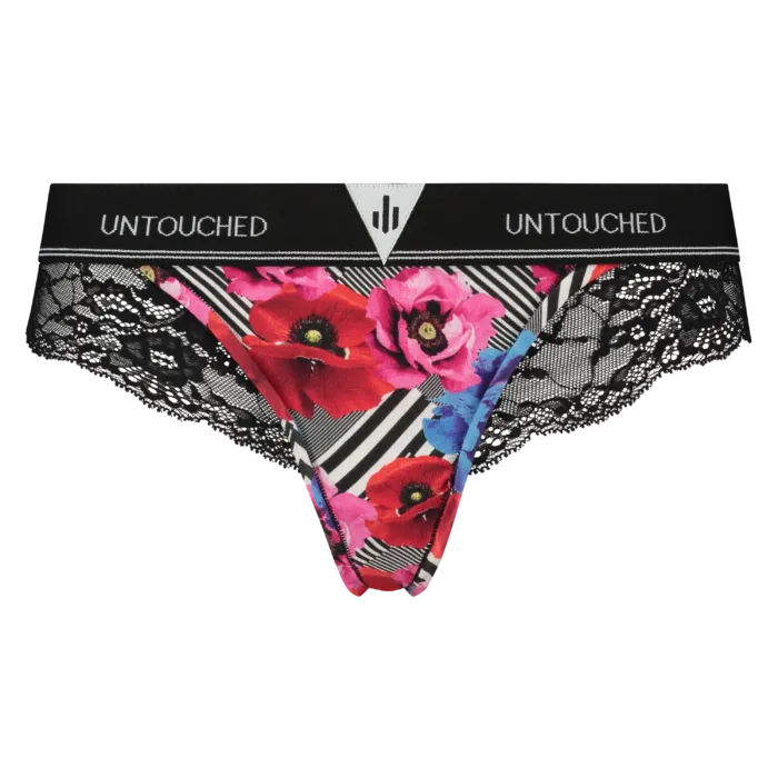 Trendy Flowers Thong met kant Sample