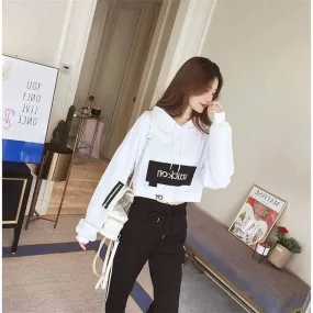 Trendy Stylish bf Casual Sporty Student Loose Inspired Hip-Hop Tops Women Popular Two-Piece Sets Outerwear