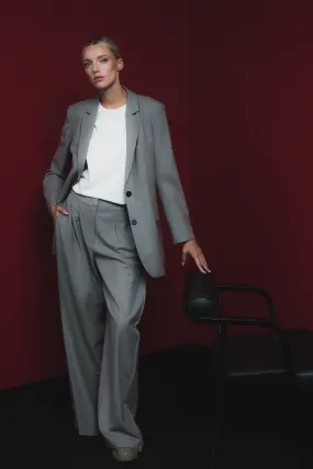 TROUSERS WITH ONE DROP BEIGE MELANGE