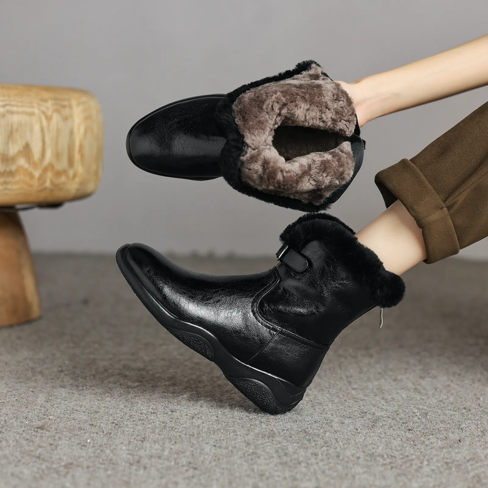 USS Shoes Belen Women's Ankle Wool Leather Boots