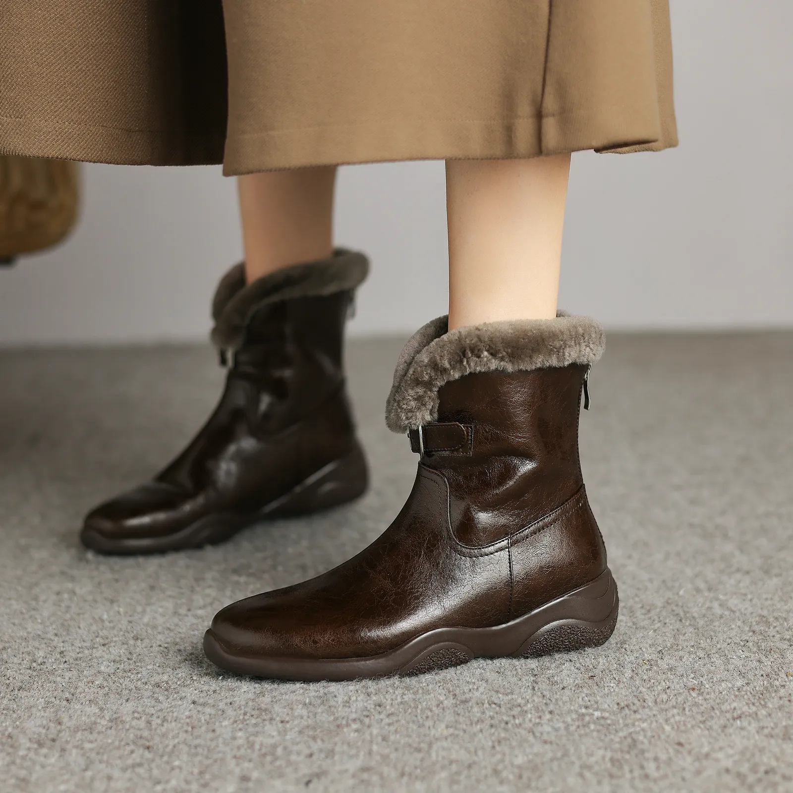 USS Shoes Belen Women's Ankle Wool Leather Boots
