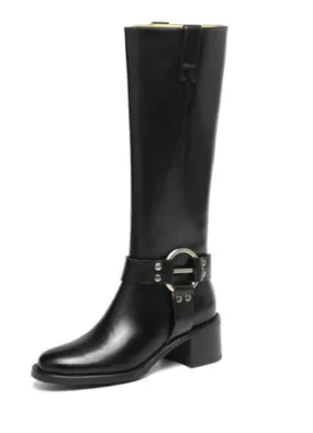 USS Shoes Olei Women's Knee-High Round Toe Western Boots