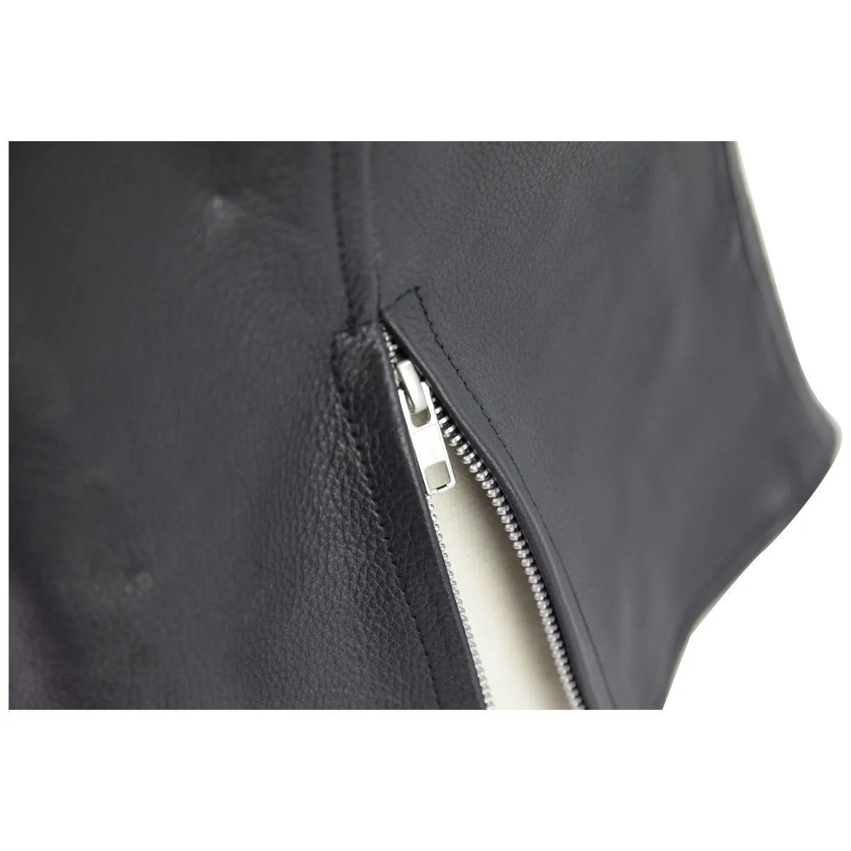 Vance Leather VL1028 Ladies Premium Leather Zipper Vest