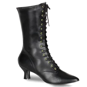 VICTORIAN-120 Funtasma Black PU Fancy Dress Women's Boots (Fantasy Footwear)