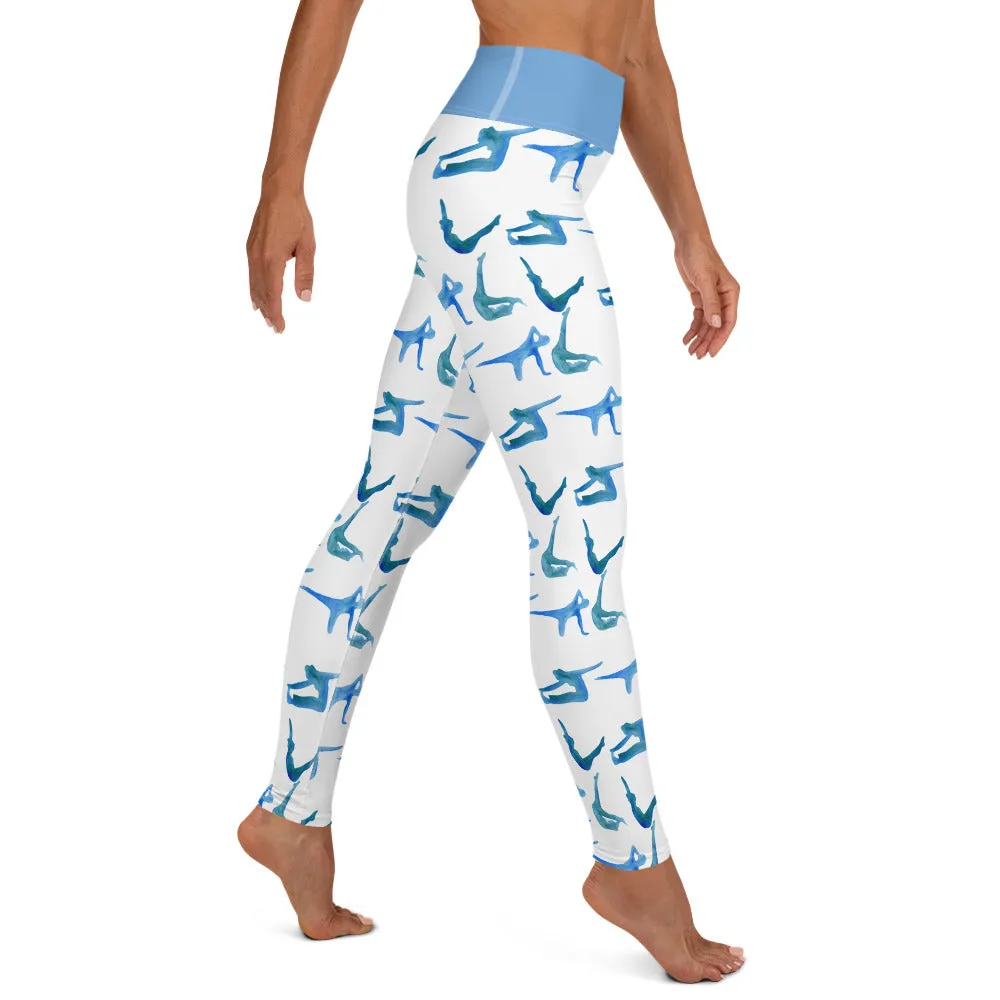 Watercolor Pilates High Waisted Leggings
