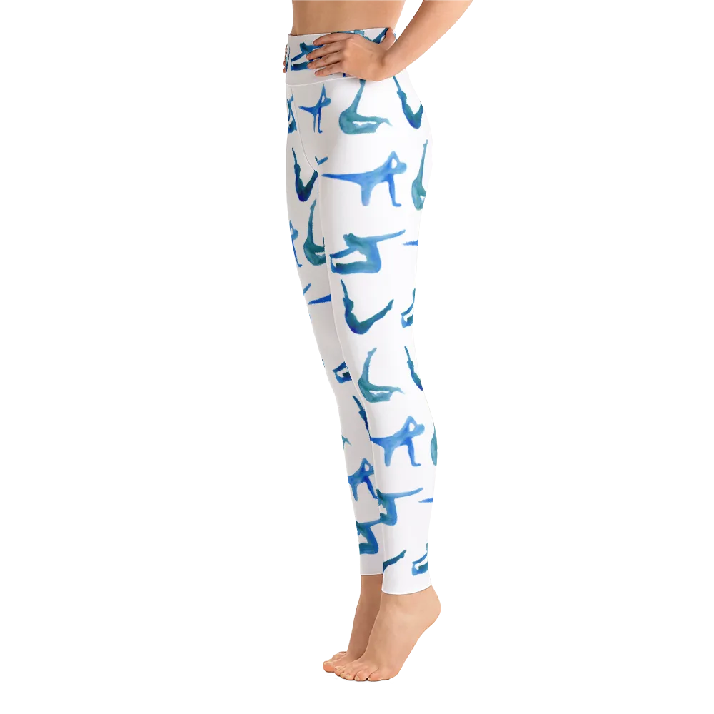 Watercolor Pilates High Waisted Leggings