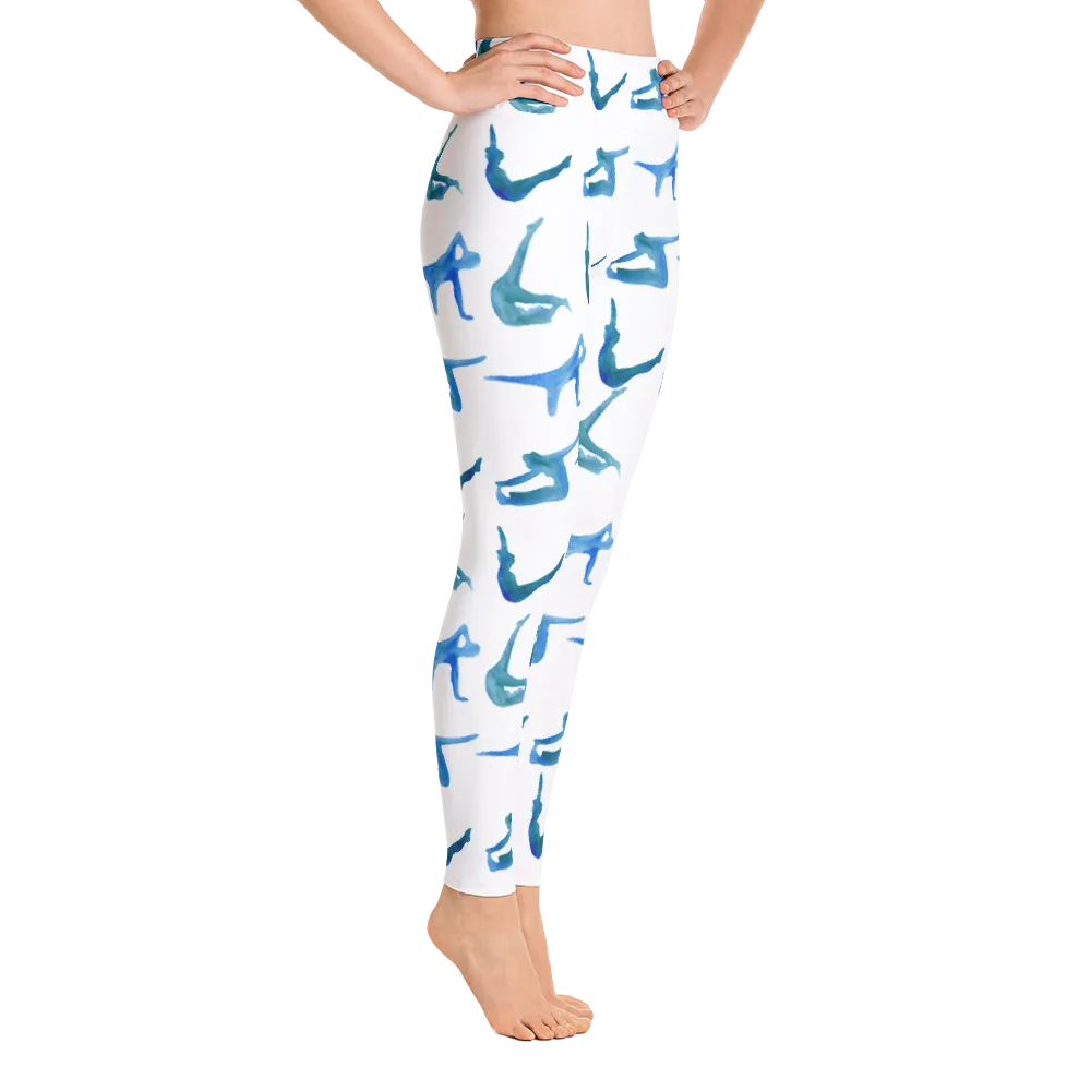 Watercolor Pilates High Waisted Leggings