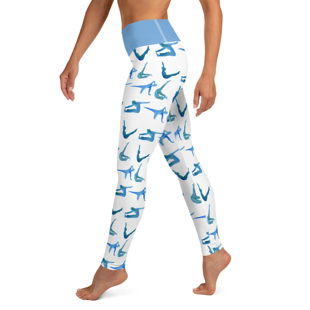 Watercolor Pilates High Waisted Leggings