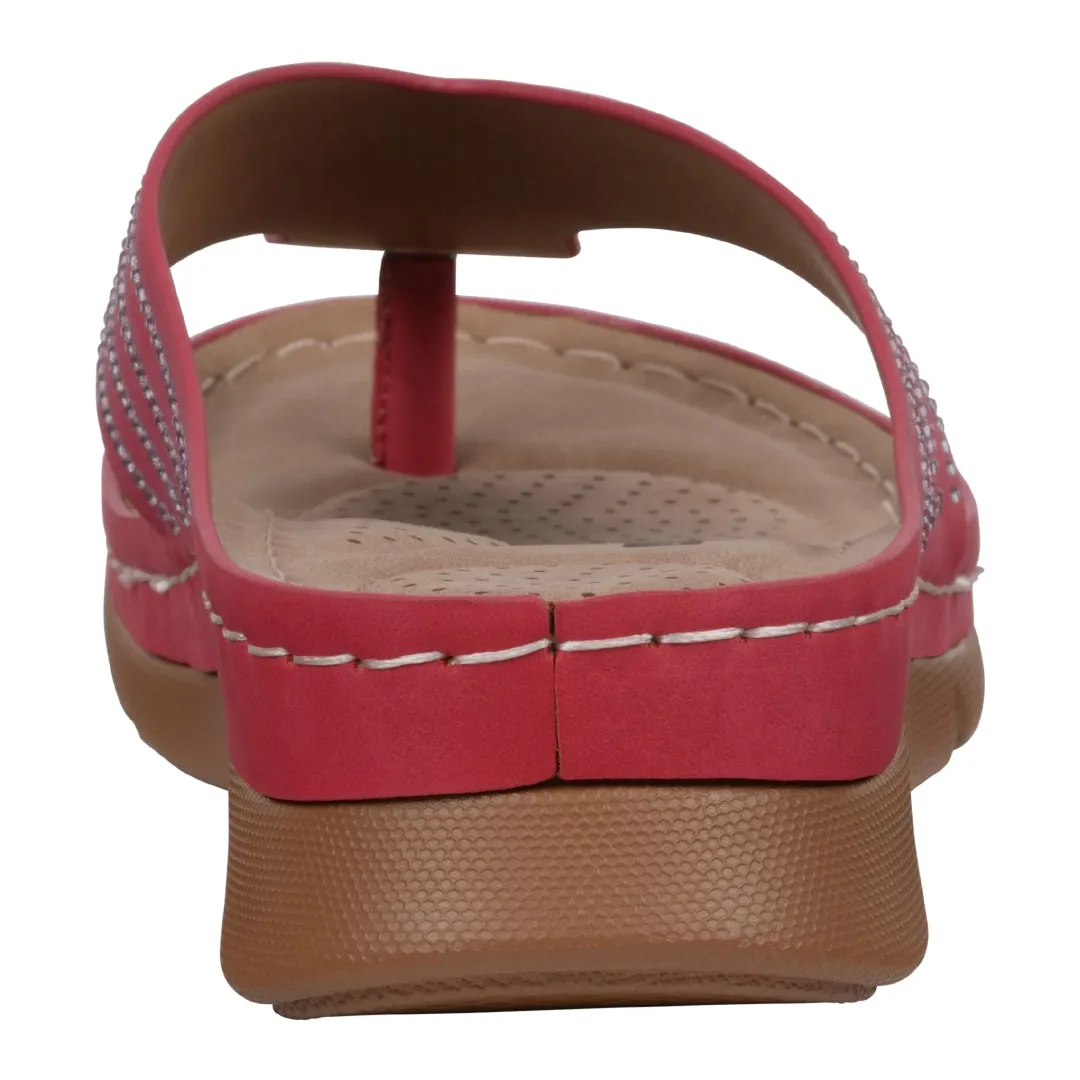 Women's Amari Flower Thong Flat Comfort Sandals