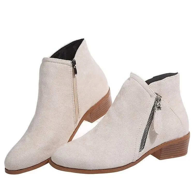 Women's Ankle Boots Autumn Square Heel Boots Platform Sexy Women's Khaki High Heels Shoes 2023 New Fashion Winter Fashion Boots