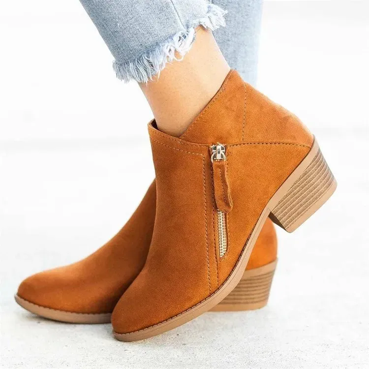 Women's Ankle Boots Autumn Square Heel Boots Platform Sexy Women's Khaki High Heels Shoes 2023 New Fashion Winter Fashion Boots