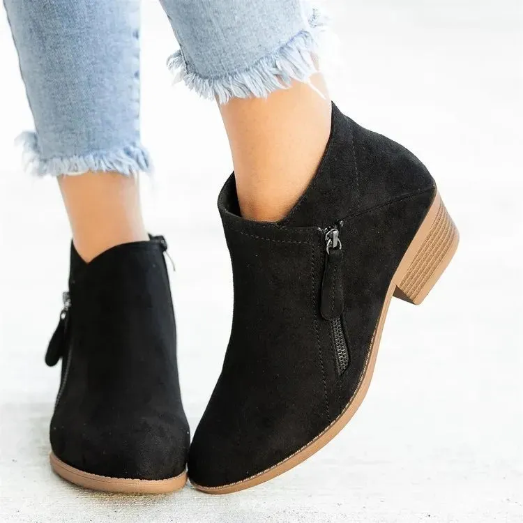 Women's Ankle Boots Autumn Square Heel Boots Platform Sexy Women's Khaki High Heels Shoes 2023 New Fashion Winter Fashion Boots