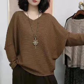 Women's Elegant Trendy Vintage Loose Pullover Tops