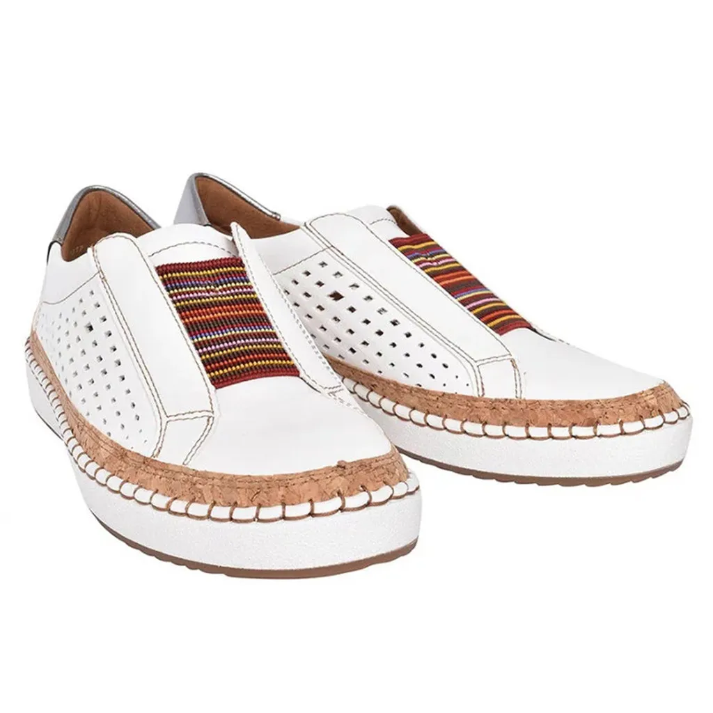 Women's Fashion Casual Hollow-Out Round Toe Slip Shoes Flat Sneakers