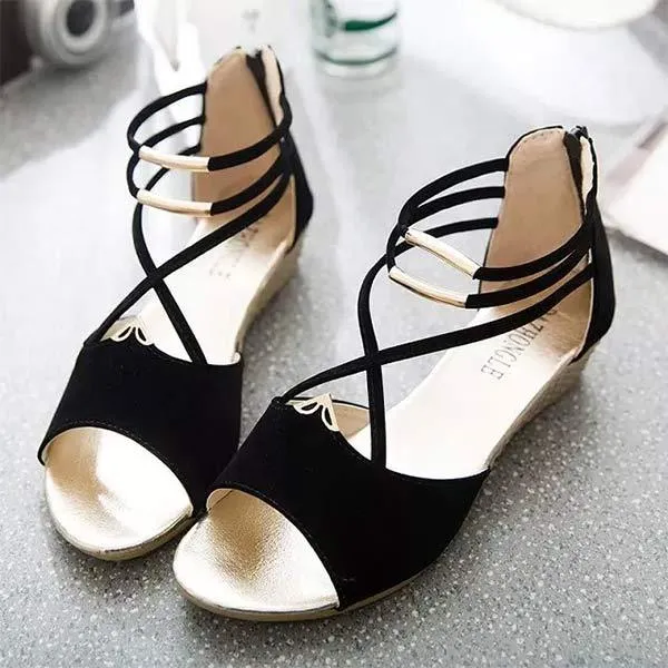 Women'S Fashion Strap Wedge Sandals 85980251