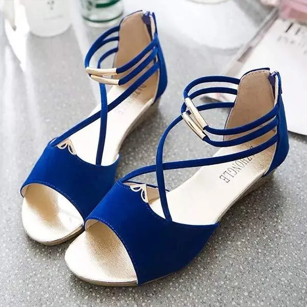 Women'S Fashion Strap Wedge Sandals 85980251