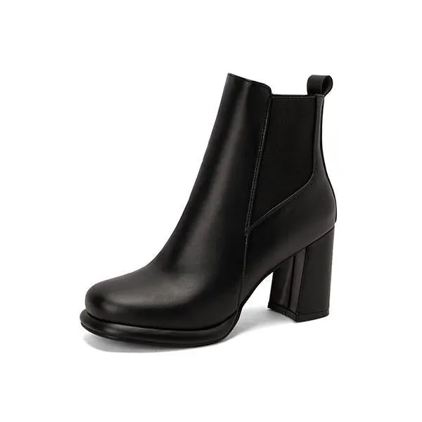 Women's Fashionable Casual Thick Heel Short Boots 56058918S