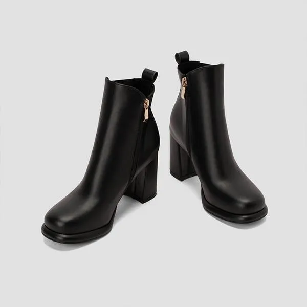 Women's Fashionable Casual Thick Heel Short Boots 56058918S
