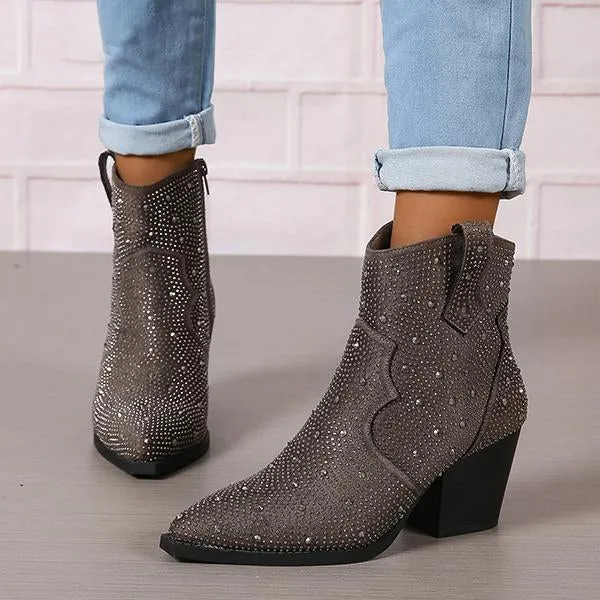 Women's Fashionable Diamond Chelsea Boots 28414880S