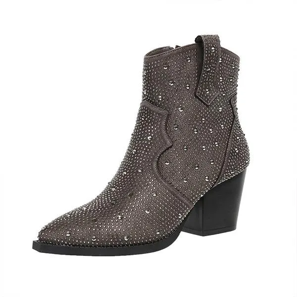 Women's Fashionable Diamond Chelsea Boots 28414880S