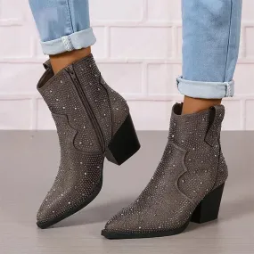 Women's Fashionable Diamond Chelsea Boots 28414880S