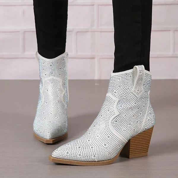 Women's Fashionable Diamond Chelsea Boots 28414880S