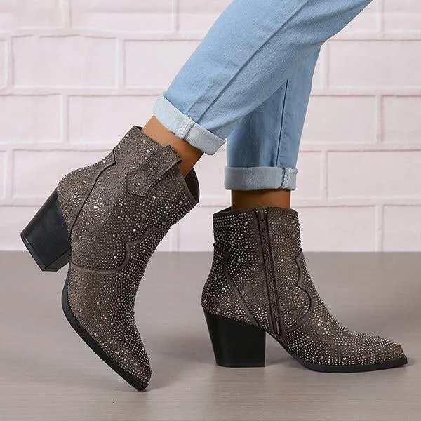 Women's Fashionable Diamond Chelsea Boots 28414880S