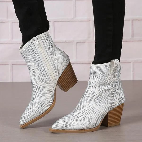 Women's Fashionable Diamond Chelsea Boots 28414880S