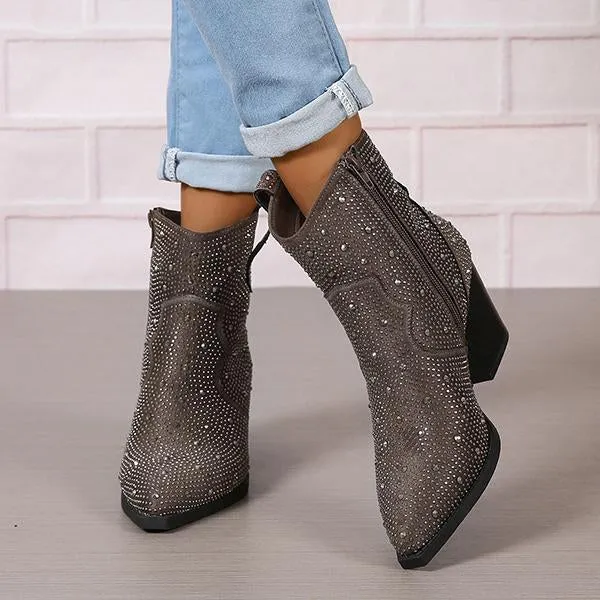 Women's Fashionable Diamond Chelsea Boots 28414880S