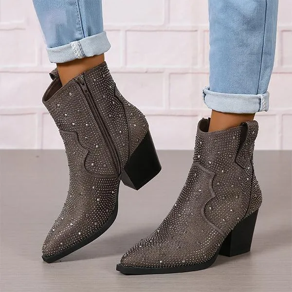 Women's Fashionable Diamond Chelsea Boots 28414880S