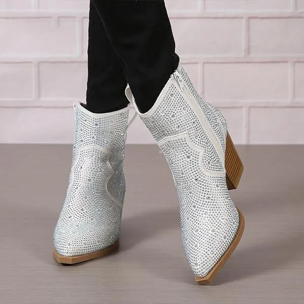 Women's Fashionable Diamond Chelsea Boots 28414880S