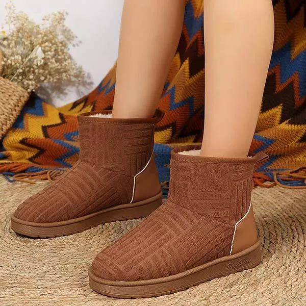 Women's Fleece-Lined Thick Snow Boots 56267324C