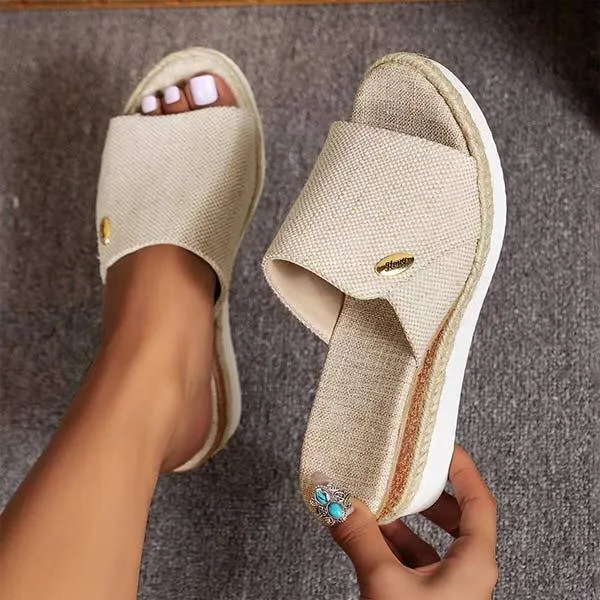 Women's Peep Toe Thick Platform Wedge Sandals – Casual and Comfortable 43160153C