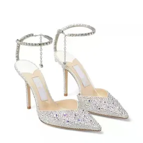 Women's Pointy Rhinestone Sandals