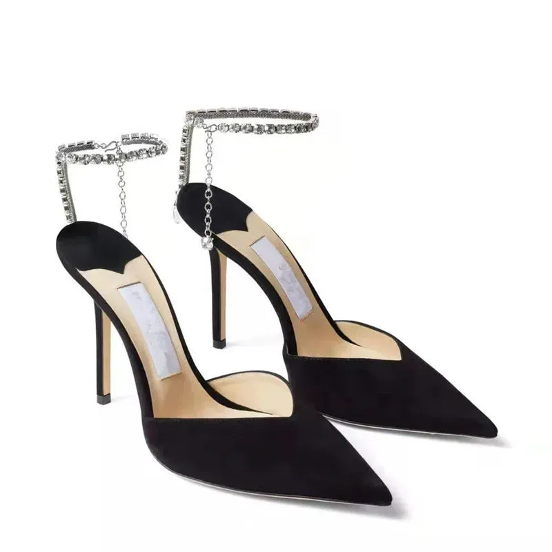 Women's Pointy Rhinestone Sandals