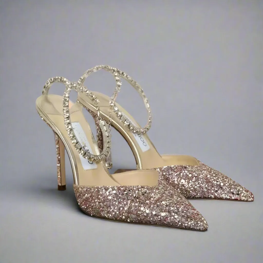 Women's Pointy Rhinestone Sandals