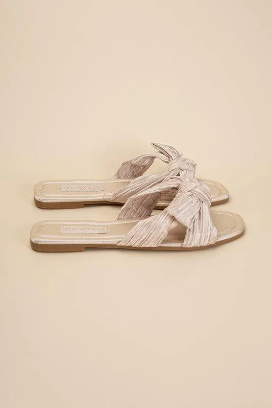 Womens Sandals Style No. Gemma-66 Bow Flat Slides