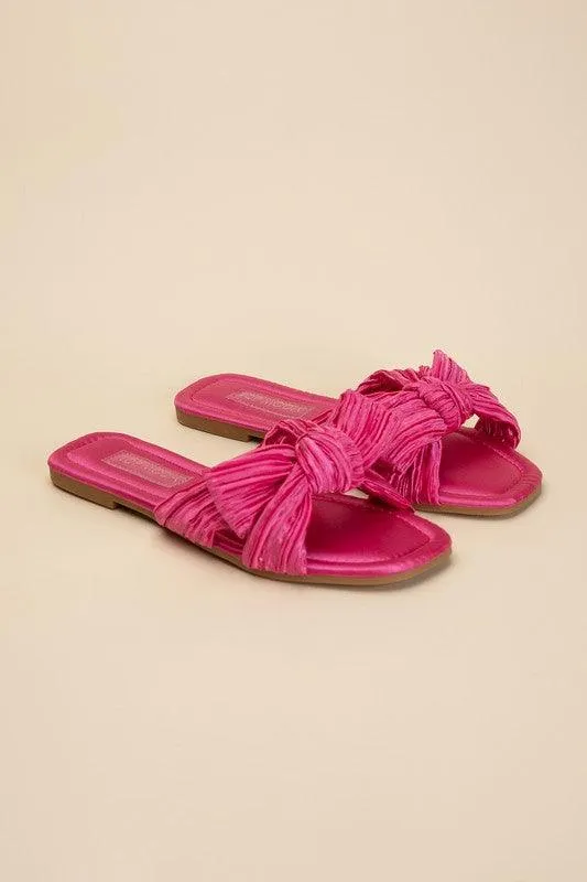 Womens Sandals Style No. Gemma-66 Bow Flat Slides
