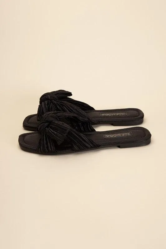 Womens Sandals Style No. Gemma-66 Bow Flat Slides