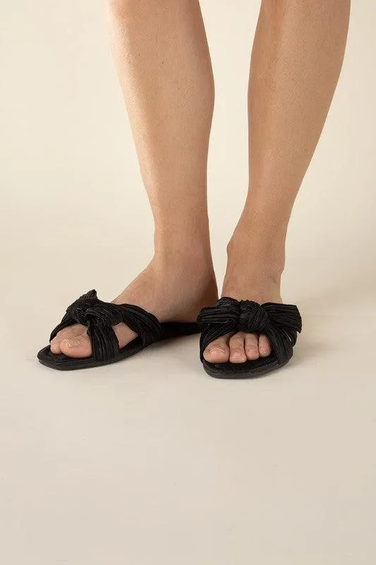 Womens Sandals Style No. Gemma-66 Bow Flat Slides