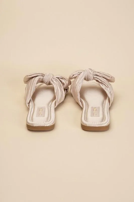 Womens Sandals Style No. Gemma-66 Bow Flat Slides