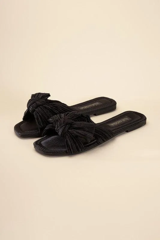 Womens Sandals Style No. Gemma-66 Bow Flat Slides